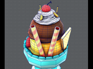 ice cream cup Modello 3D
