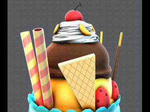 ice cream cup Modello 3D