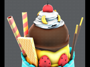 ice cream cup Modello 3D
