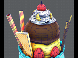 ice cream cup Modello 3D