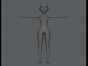 base mesh woman 03 3D Модель