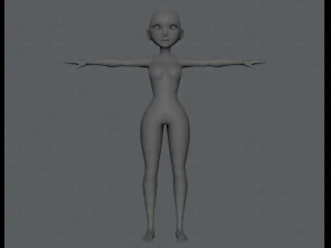 base mesh woman 03 3D Model
