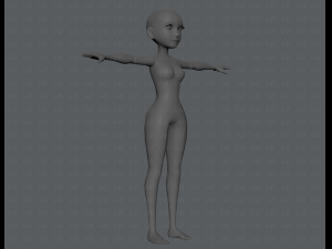 base mesh woman 03 3D Модель