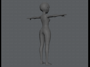 base mesh woman 03 3D Модель