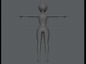 base mesh woman 03 3D Модель