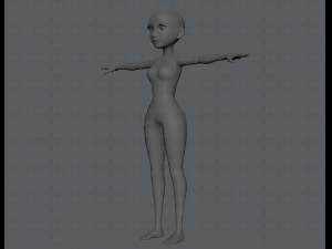 base mesh woman 03 3D Модель