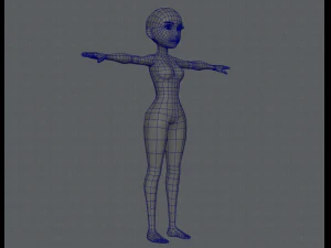 base mesh woman 03 3D Model