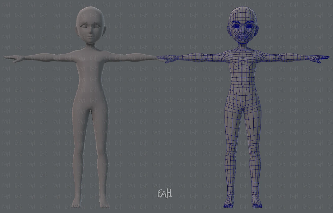 base mesh man character v02 3D Model .c4d .max .obj .3ds .fbx .stl .blend 