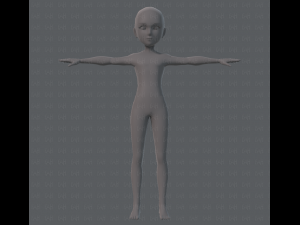 base mesh man character v02 3D Model