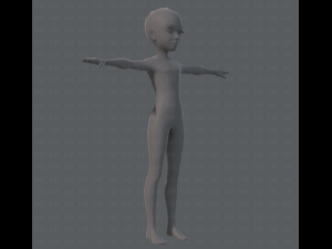 base mesh man character v02 3D Model