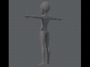 base mesh man character v02 3D Model