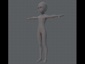 base mesh man character v02 3D Model