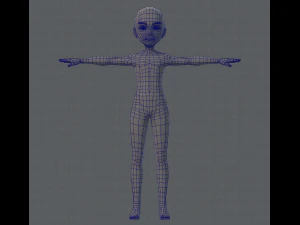 base mesh man character v02 3D Model