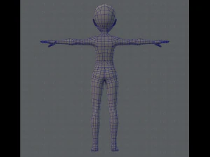 base mesh man character v02 3D Model