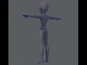 base mesh man character v02 3D Model