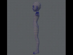 base mesh man character v02 3D Model