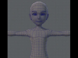 base mesh man character v02 3D Model