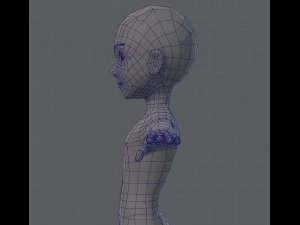 base mesh man character v02 3D Model