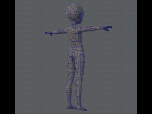 base mesh man character v02 3D Model