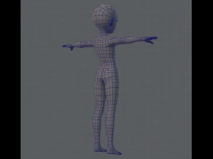 base mesh man character v02 3D Model