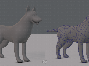 dog base for game 3D Model