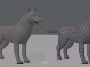 base de cachorro para jogo Modelo 3D