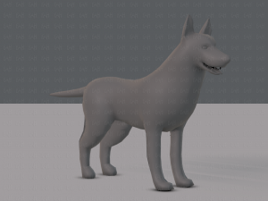 dog base for game 3D Model