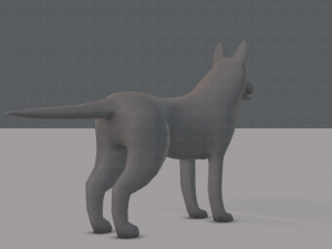 dog base for game 3D Model