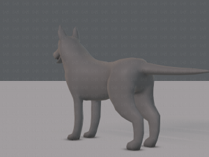 dog base for game 3D Model