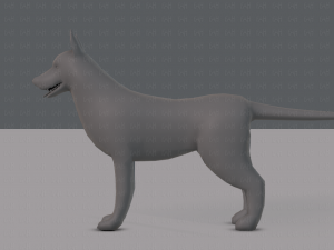 dog base for game 3D Model