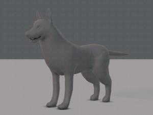 dog base for game 3D Model