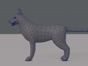 dog base for game 3D Model