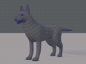 dog base for game 3D Model