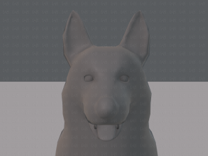 dog base for game 3D Model