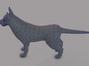 dog base for game 3D Model
