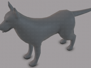 dog base for game 3D Model