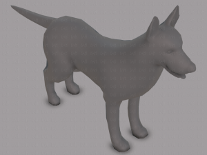 dog base for game 3D Model