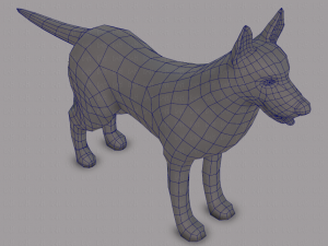 dog base for game 3D Model