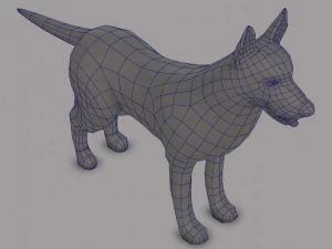 dog base for game 3D Model