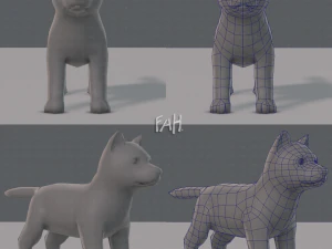 base de cachorro para gamev02 Modelo 3D