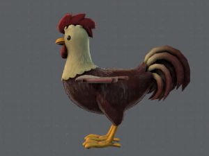chicken cartoon basev02 3D Model