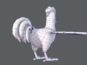 chicken cartoon basev02 3D Model