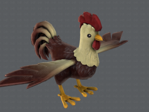 chicken cartoon basev02 3D Модель