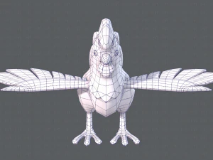 chicken cartoon basev02 3D Model