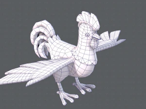 chicken cartoon basev02 3D Model