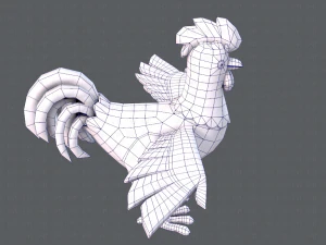 chicken cartoon basev02 3D Model