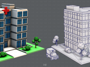 hospital building 3D Model