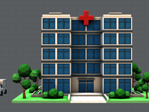 hospital building Modello 3D