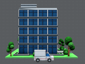 hospital building Modello 3D
