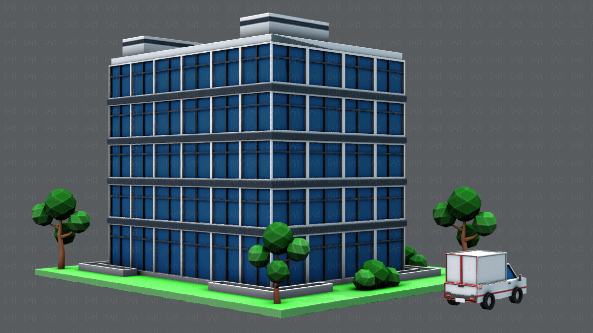 hospital building 3D Model in Buildings 3DExport
